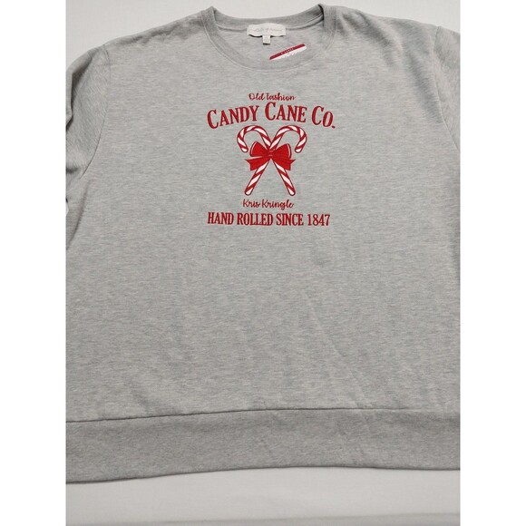 State of Mine Women's Pullover Cozy Warm Holiday Sweatshirt Sz XL Candy Cane Co - Picture 15 of 16